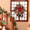 Pre-Lit Christmas Wreath for Front Door with Lights (Red,Green,White) 4"D x 30"W x 30"H